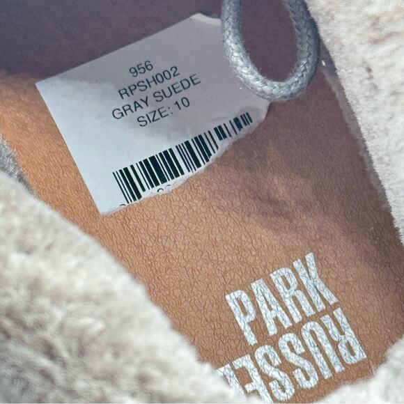 Russel Park Oliver Faux Fur-Trim Suede Grey High Top Sneakers Boots Men’s 10 - Picture 7 of 8